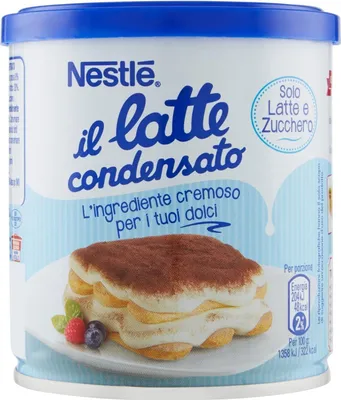 Produktbild von Nestlé il latte condensato Kondensmilch cremige Zutat für Desserts gesüßte konzentrierte Vollmilch 397g