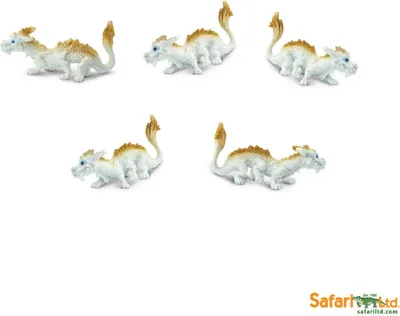Produktbild von Safari - 351422 - Good Luck Minis, Glücksdrachen, 5 Stück, PVC, ca. 4cm