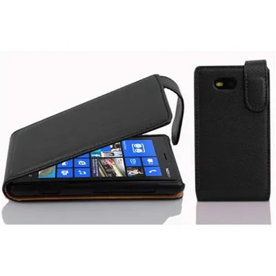 Zdjęcie produktu dla Cadorabo pokrowiec ochronny na Nokia Lumia 820 w kolorze czarnym etui z klapką pokrowiec na telefon komórkowy imitacja skóry