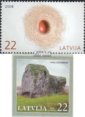 Produktbild von Briefmarken Lettland 2008 Mi 722,735 (kompl.Ausg.) postfrisch Ostern