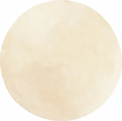 Produktbild von Teppich HUARTE Kurzflor Weich und Waschbar Creme Ø 100 cm