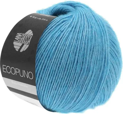 Immagine prodotto di Lana Grossa ECOPUNO 50 g filato di cotone super morbido per tutte le stagioni 80 colori 215 m colore 029 - blu turchese