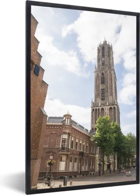Produktbild von MuchoWow® Gerahmtes Poster Ansicht - Domtoren - Utrecht 60x90 cm - Poster mit Schwarzem Bilderrahmen Wandposter Rahmen Foto Bilder - Kunst