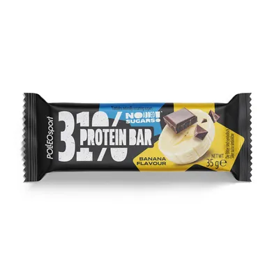 Produktbild von Polleo 31% Protein Bar, 35 g - Banane