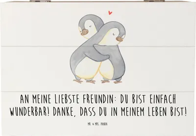 Produktbild von Mr. & Mrs. Panda Schatulle Liebste Freundin 22 x 15 cm - Weiß - Geschenk, Geschenkbox, Danke sagen, Freundschaft, schatztruhe, Aufmerksamkeit, Freude, Unterstützung