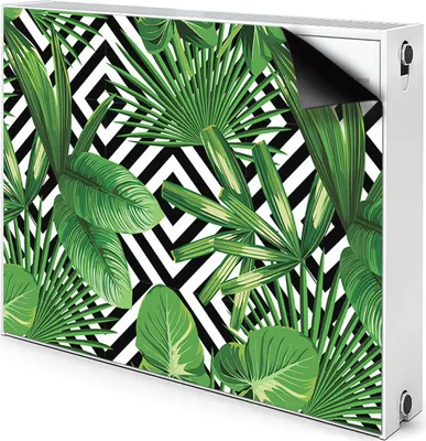 Produktbild von Magnet Heizung Verkleidung Abdeckung Heizung Heizkörperabdeckung 110x60 cm  - Geometrische, Blätter