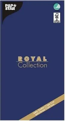 Produktbild von Papstar Tischdecke, Tissue "ROYAL Collection" 120 cm x 180 cm dunkelblau, 10 x 1 Stück