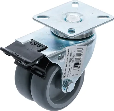 Produktbild von BGS Do it yourself Doppel-Lenkrolle mit Bremse Ø 75 mm