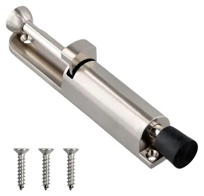 Produktbild von Einstellbarer Türstopper aus Edelstahl mit Pedal und Schutzfunktion, rostbeständig