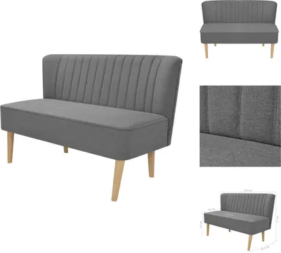 Obrázek produktu pro vidaXL Látková pohovka 117 x 55,5 x 77 cm světle šedá - Pohovky