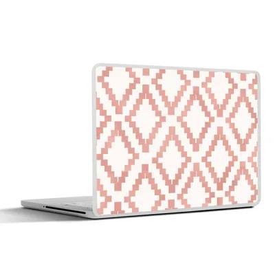 Produktbild von MuchoWow® Laptop Aufkleber Sticker Cover Muster - Luxus - Weiß - Rosa 30x21 cm - Sticker für Laptop - Selbstklebend