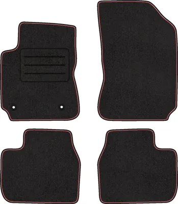 Immagine prodotto di Set di tappetini in velluto per CITROEN C4 CACTUS 4 pezzi - Nuovi - ROSSO