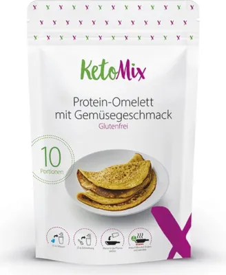 Produktbild von KetoMix Protein-Omelett mit Gemüsegeschmack | 10 Portionen, 250 g