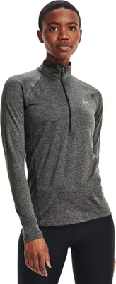 Produktbild von Under Armour Tech Solid Halbreißverschluss-langarm-t-shirt Grau XL Frau Grau XL