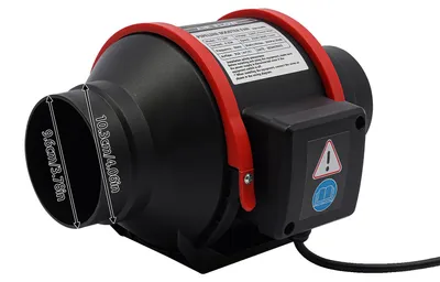 Obrázok produktu pre Trubkový ventilátor, diaľkové ovládanie, efektívne vetranie, čierny, EÚ