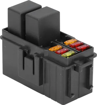 Obrázok produktu pre Skriňa poistiek a relé s 2 ks 5-pinových relé 12 V DC, 30 A a 6 ks poistiek 5 A, 10 A, 20 A pre autá a lode