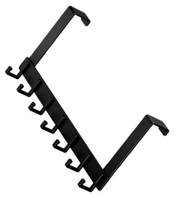 Produktbild von Türhaken ohne Bohren mit 7 Haken aus Aluminium und Kohlenstoffstahl