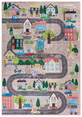 Zdjęcie produktu dla Mazovia Dywan Dziecięcy Ulice Niskie Runo 120x170 cm do Pokoju Dziecka, Łatwy w Czyszczeniu