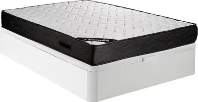 Produktbild von Set 160 x 200 cm Rahmen mit Box weiß + 24 cm dicke Matratze mit 7-Zonen-Taschenfedern und Formgedächtnis - MERISI by YSMÉE