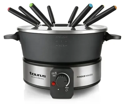 Elektrische Fondue 1000W, 2L, für 8 Personen, Thermostat bis 200°C