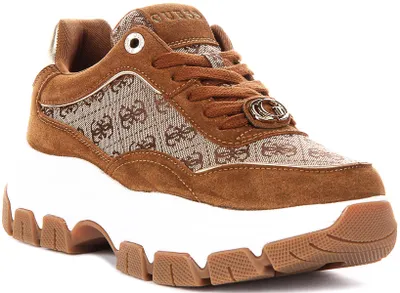 Produktbild von Guess Berrett 4G Peony Sneaker in Beige-Braun für Damen – Größe 4 UK – 37 EU – 6,5 US / Beige-Braun