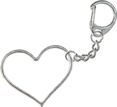 Produktbild von Herz Schlüsselanhänger Miniblings Anhänger Liebe Valentinstag silber Umriss