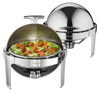 Chafing Dish Buffet-Set 6 Qt 2er-Pack, Edelstahl, Silber