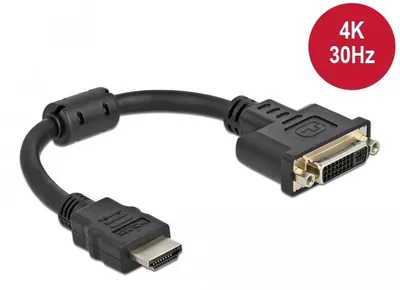 Immagine prodotto di Delock 65206 DELOCK Adapter HDMI St > DVI 24+5 Bu 4K 30Hz 0,20m