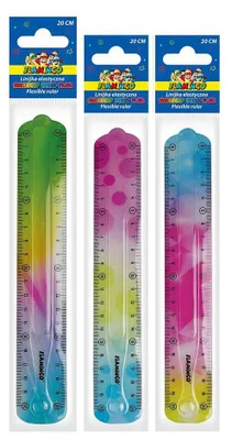 Immagine prodotto di Righello flessibile arcobaleno 20 cm Flamingo