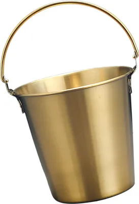 Zdjęcie produktu dla Mini Stainless Steel Pails Small Ice Bucket with Handle for Beverage Wine French Fries Chicken Wings Home Bars Parties Use Gold