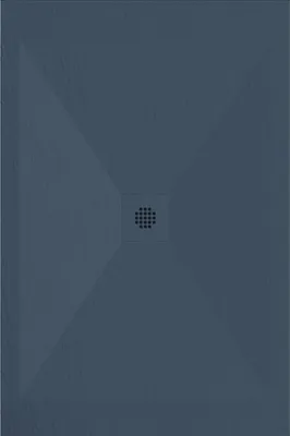Produktbild von Mineralguss-Duschwanne extra flach DEXA Schieferoptik ANTHRAZIT 70x130 cm  Auslaufschutz in Farbe