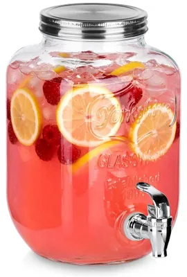 Produktbild von Getränkespender aus Glas mit Zapfhahn, 4 Liter Fassungsvermögen
