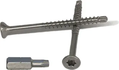 Produktbild von Spanplattenschrauben Bohrspitze Edelstahl Bit 5x100 mm - 500 St. Torx Senkkopf A2