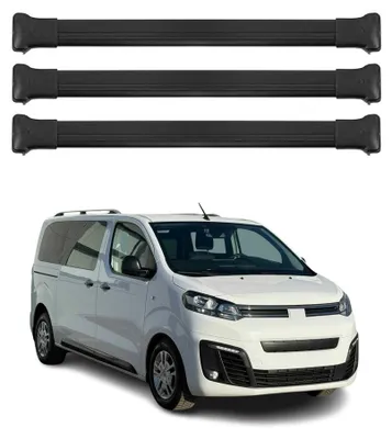 Produktbild von Dachträger Grundtäger für Citroen Jumpy / SpaceTourer 2016-2026 Alu Schwarz 3x
