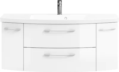 Produktbild von PELIPAL Cassca Sprint Bad Möbel / Weiß Hochglanz, Waschtisch + Unterschrank 121 cm