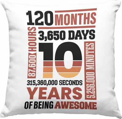 Produktbild von Trendation - 10. Geburtstag Deko-Kissen mit Füllung 40x40 Geschenk Mädchen Jungs 10 Jahre Alt Geburtstagsgeschenk Idee (Grün)