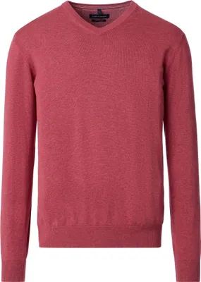 Produktbild von CASAMODA Herren Pullover V-Neck Regular Pima-Baumwolle Himbeerrot XL