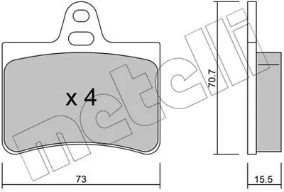 Produktbild von METELLI Bremsbeläge Satz Hinten Bremsklötze für CITROËN C5 II Break (RE) 22-0333-0