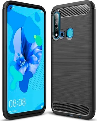 Produktbild von Carbon Shield TPU Hülle für Huawei P20 Lite 2019 - Schwarz KP19409
