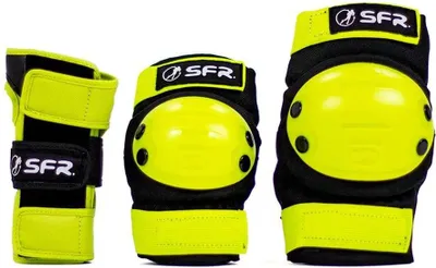 Produktbild von Sfr Skates Schutzset Für Jugendliche Mit Dreifachpolsterung Für Rampen Gelb M Kinder Gelb M