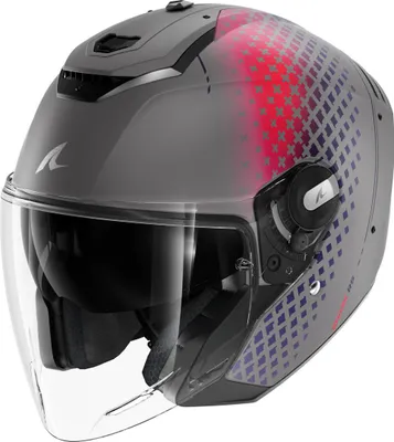 Imagen del producto de Casco jet Shark RS Stride, color gris mate/rosa, talla M (57/58)