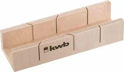 Produktbild von kwb Schneidlade 311026 (Mehrschichtholz, 245 x 53 x 40 mm, für 45° und 90° Schnitte, Gehrungsschneidlade)