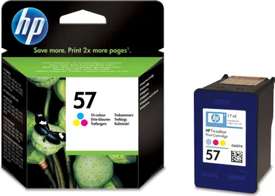 Produktbild von HP 57 Cyan/Magenta/Gelb Original Tintenpatrone, Hohe (XL-) Ausbeute, Cyan, Magenta, Gelb, Tinte auf Farbstoffbasis, 1 Stück(e), 500 Seiten