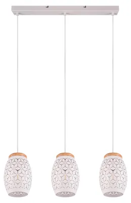 Zdjęcie produktu dla Lampa wisząca BIDAR biała 3xE27x28W metal wym:150x71x15cm IP20 RL