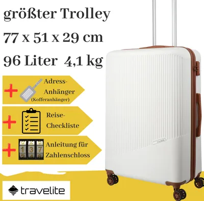 Produktbild von großer Travelite BALI Hartaschalen Trolley L weiß