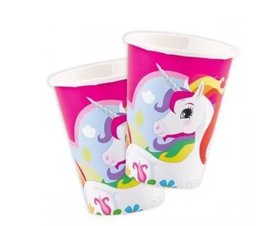 Immagine prodotto di Bicchiere di carta unicorno 8 pezzi circa 266 ml
