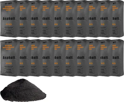 Produktbild von 500kg Kaltasphalt 0-8 mm Reparaturasphalt Asphalt Kaltmischgut 20 x 25kg