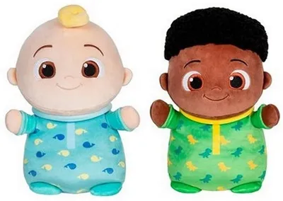 Productafbeelding van Set van 2 Squishmallows HugMees Cocomelon pluchefiguren met JJ en Cody, elk 25 cm groot