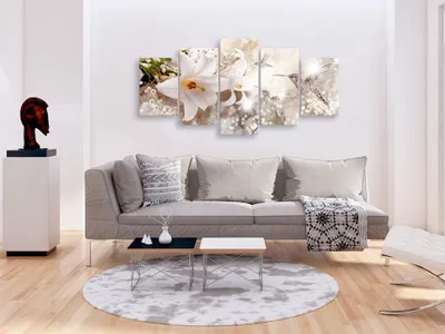 Produktbild von BLUMEN KOLIBRI Acrylglasbild Modern Wandbild Glasbilder Bilder b-A-0308-k-m