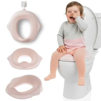Zdjęcie produktu dla Nakładka na sedes wc dla dzieci antypoślizgowa deska na toaletę biały różowy Sun Baby